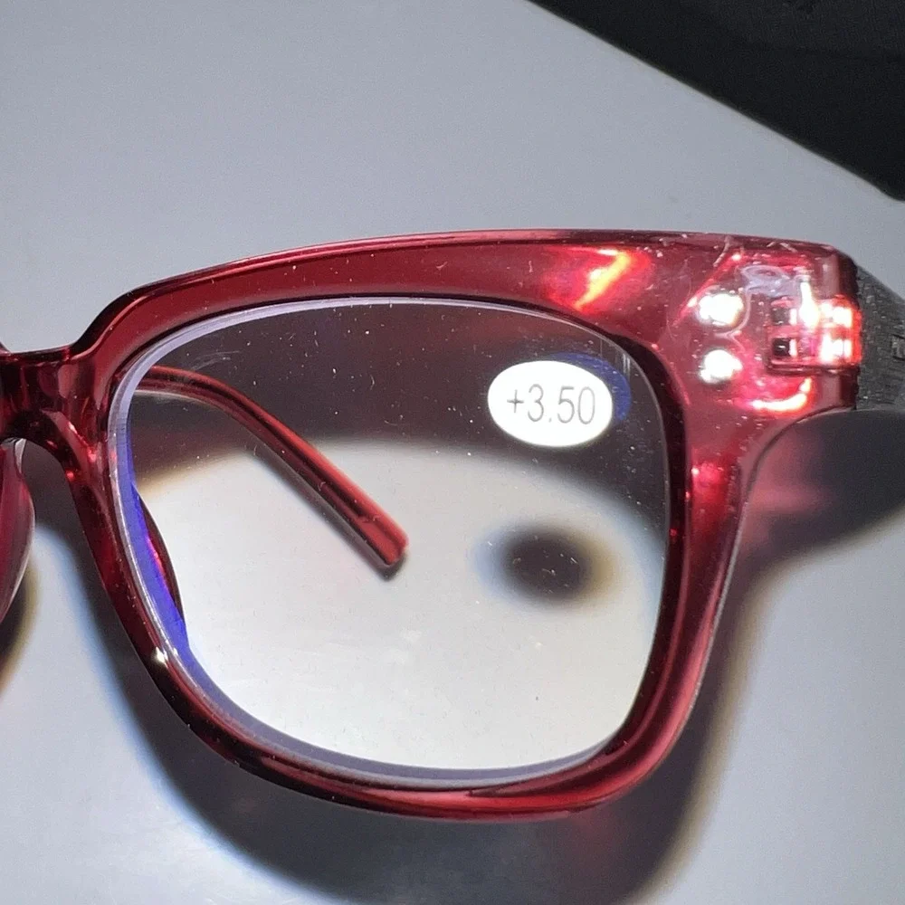 Prive Revaux The Fat Cat LAF Red Readers 52 19 145 PD62 +/- 1mm +3.50 CAT.0‎ EUC